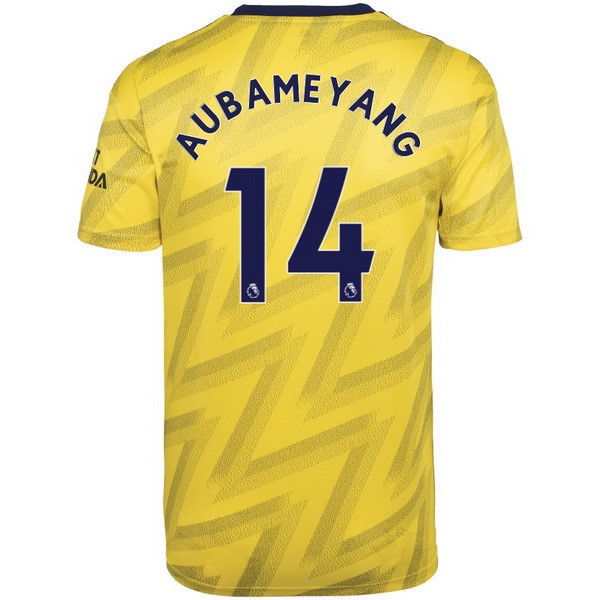 Maillot Football Arsenal NO.14 Aubameyang Exterieur 2019-20 Jaune